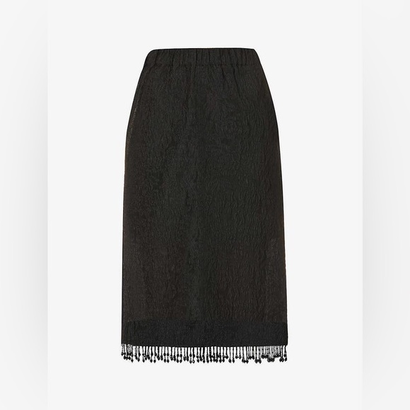 GANNI Bead-Embellished Jacquard Recycled Polyester-Blend Midi Skirt - Picture 13 of 14